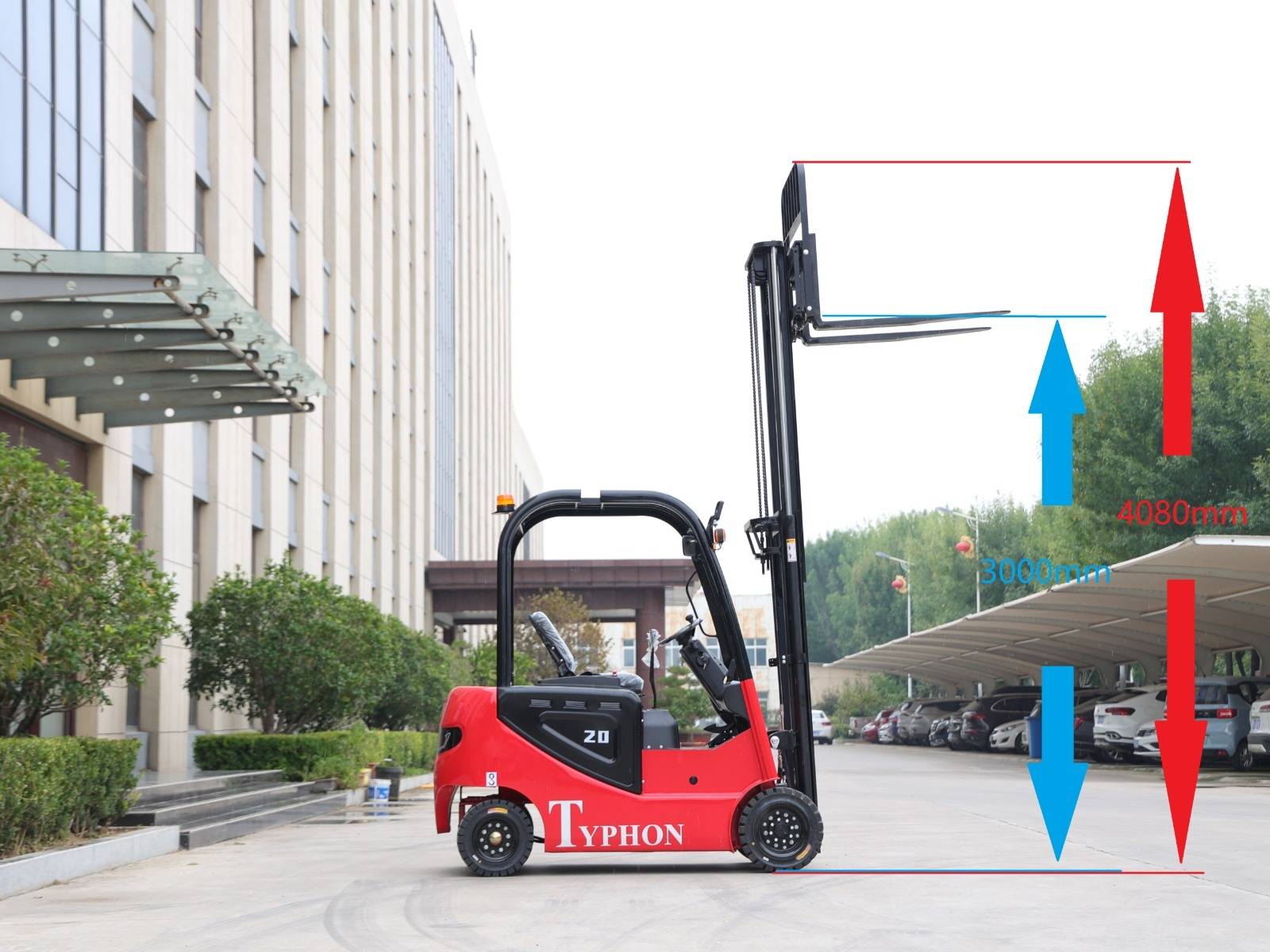 2024 TYPHON 2 Ton Rated Capacity Electric Forklift Lifter Lift Truck USA - Image 5