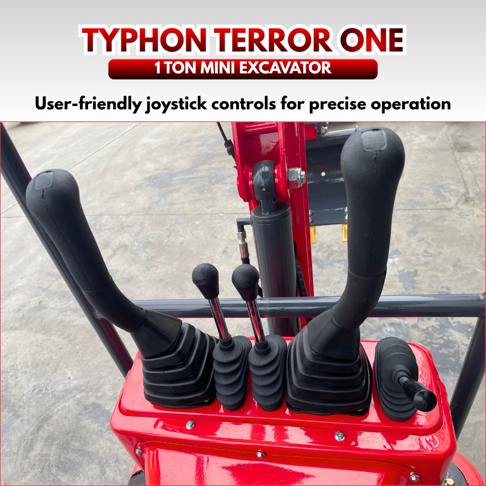 TYPHON TERROR ONE STORM 1 Ton Mini Excavator Trench Digger with hydraulic oil cooler Canopy & Wide Bucket - Image 15