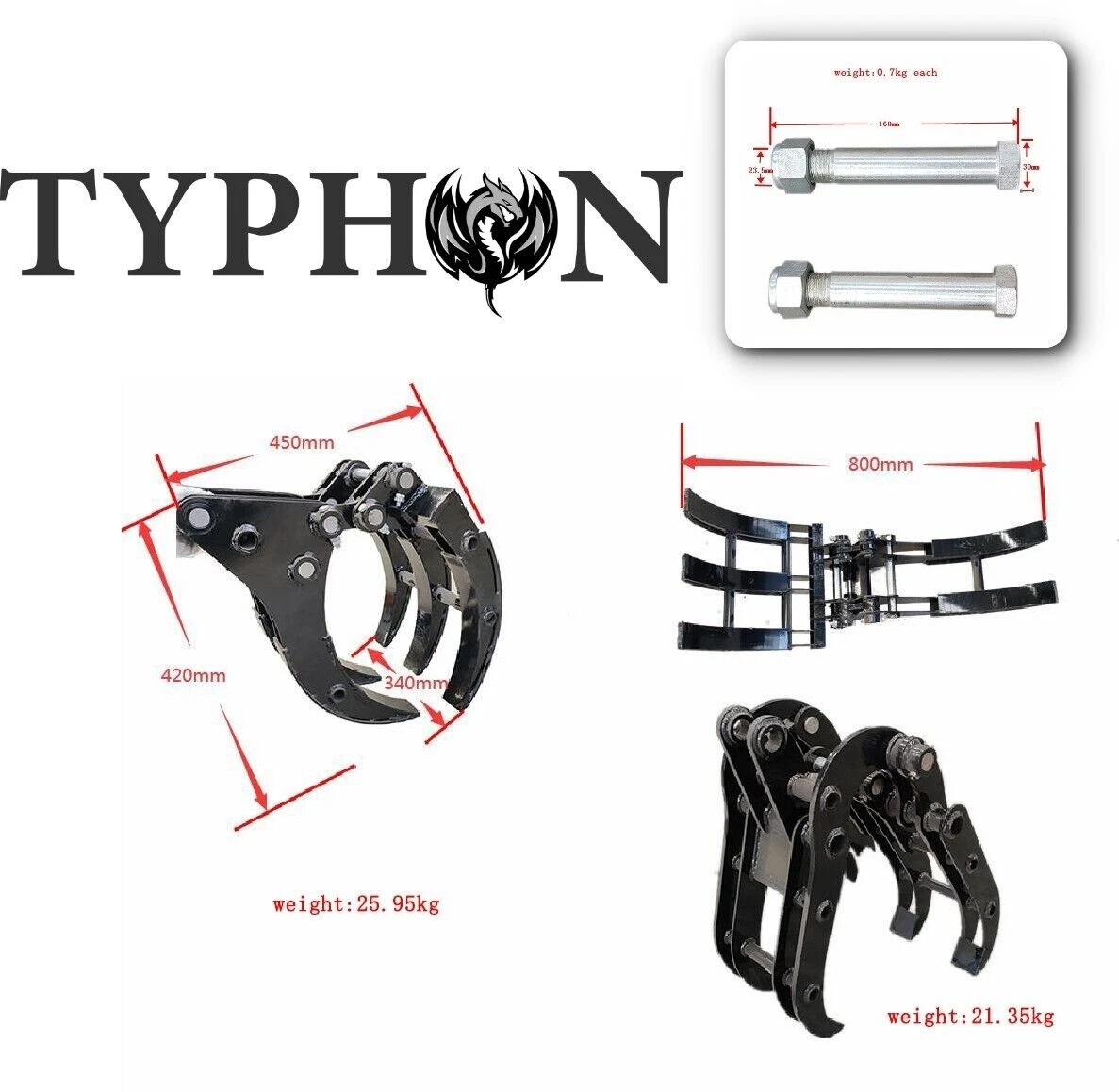 10-in-1 Mini Excavator Attachment Bundle Essential Tools Combo Kit for Worksites - Image 6