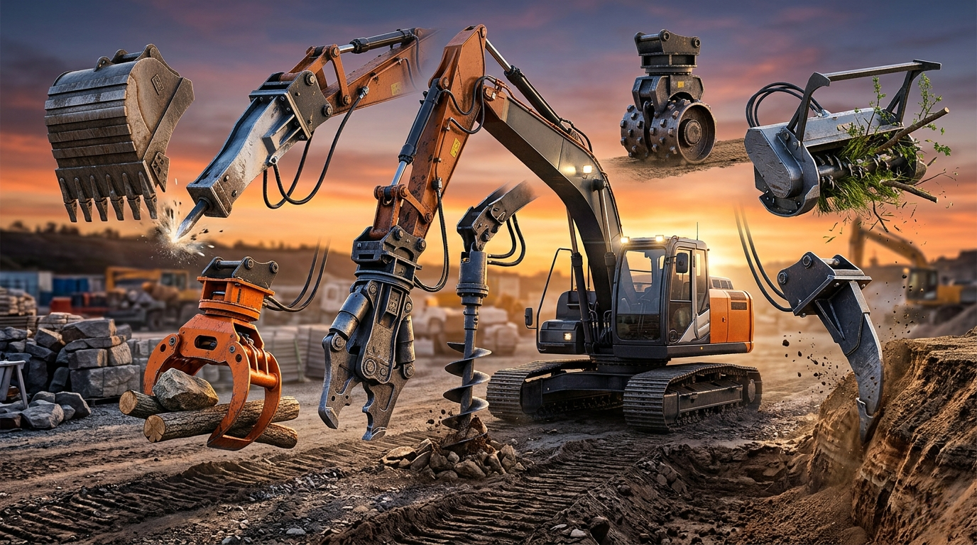 Elevate your profit margins! Check out these 8 indispensable Excavator Attachments every contractor needs!