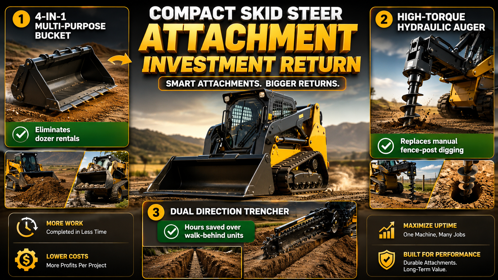 Compact Skid Steer Loader Attachment