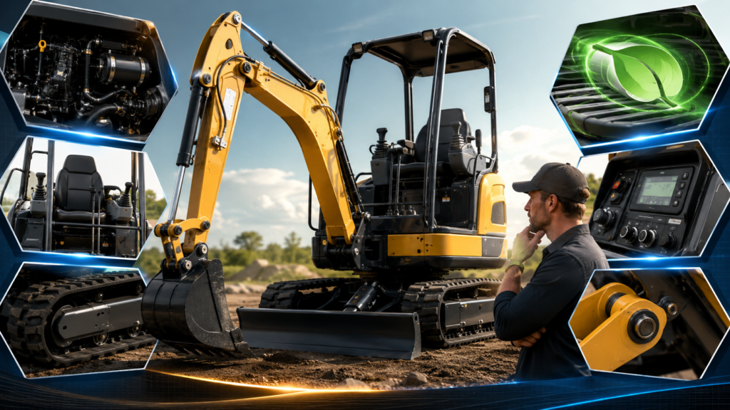 Your guide to selecting an EPA-certified mini excavator: Learn what features to prioritize for performance